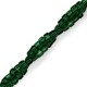Faceted glass beads Cube 2x2mm Dark green-pearl shine coating